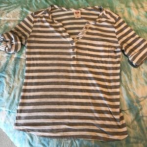 Grey and white striped Mossimo t-shirt